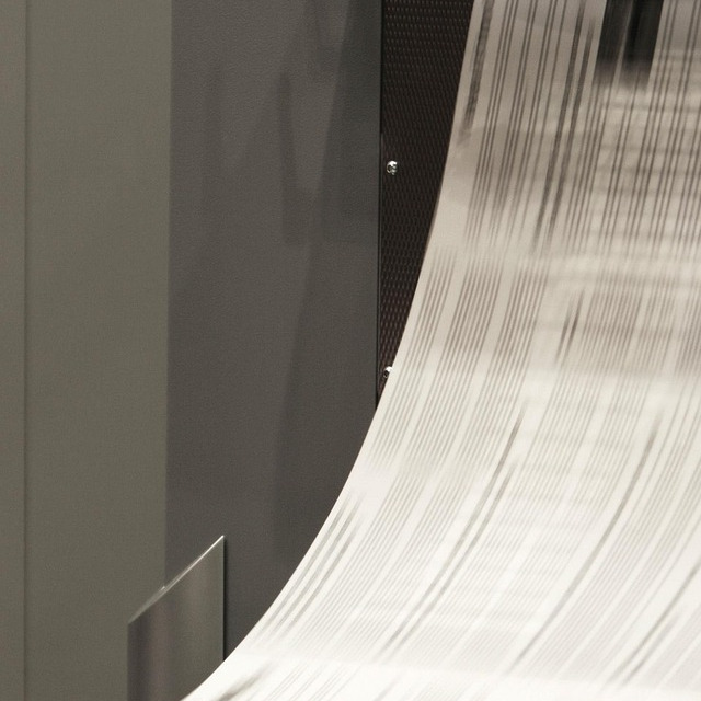 offset printing press closeup